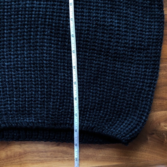 SOLD Black Chunky Knit Bubble Sleeve Sweater - Picture 8 of 8